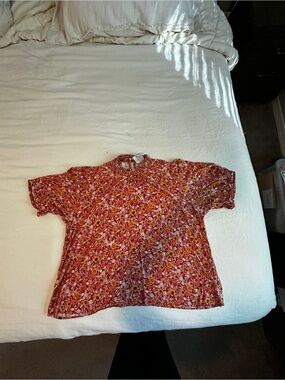 Knox Rose Red Floral Short-Sleeve Top